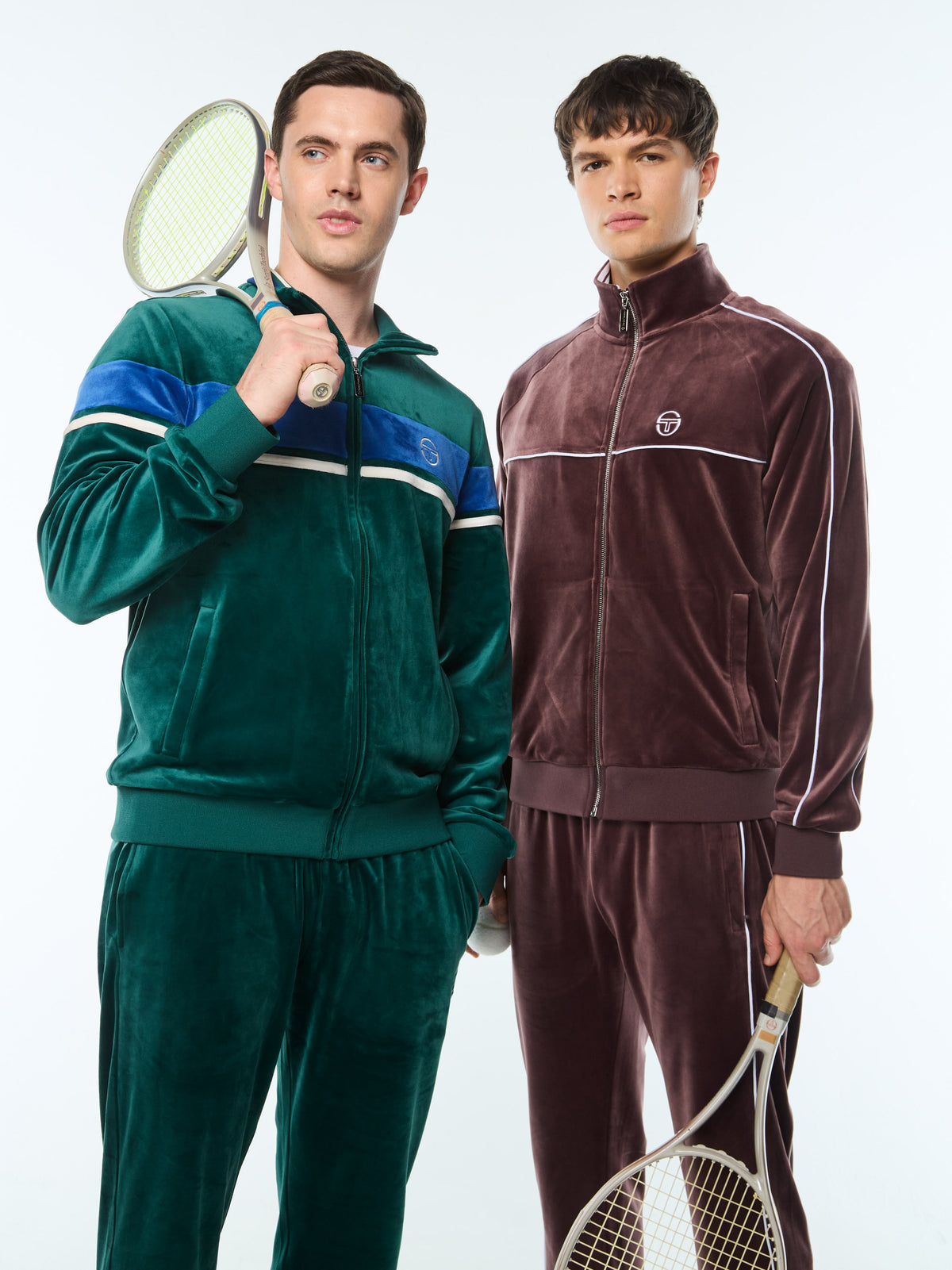 Lioni Velour Track Jacket in Huckleberry, view 5