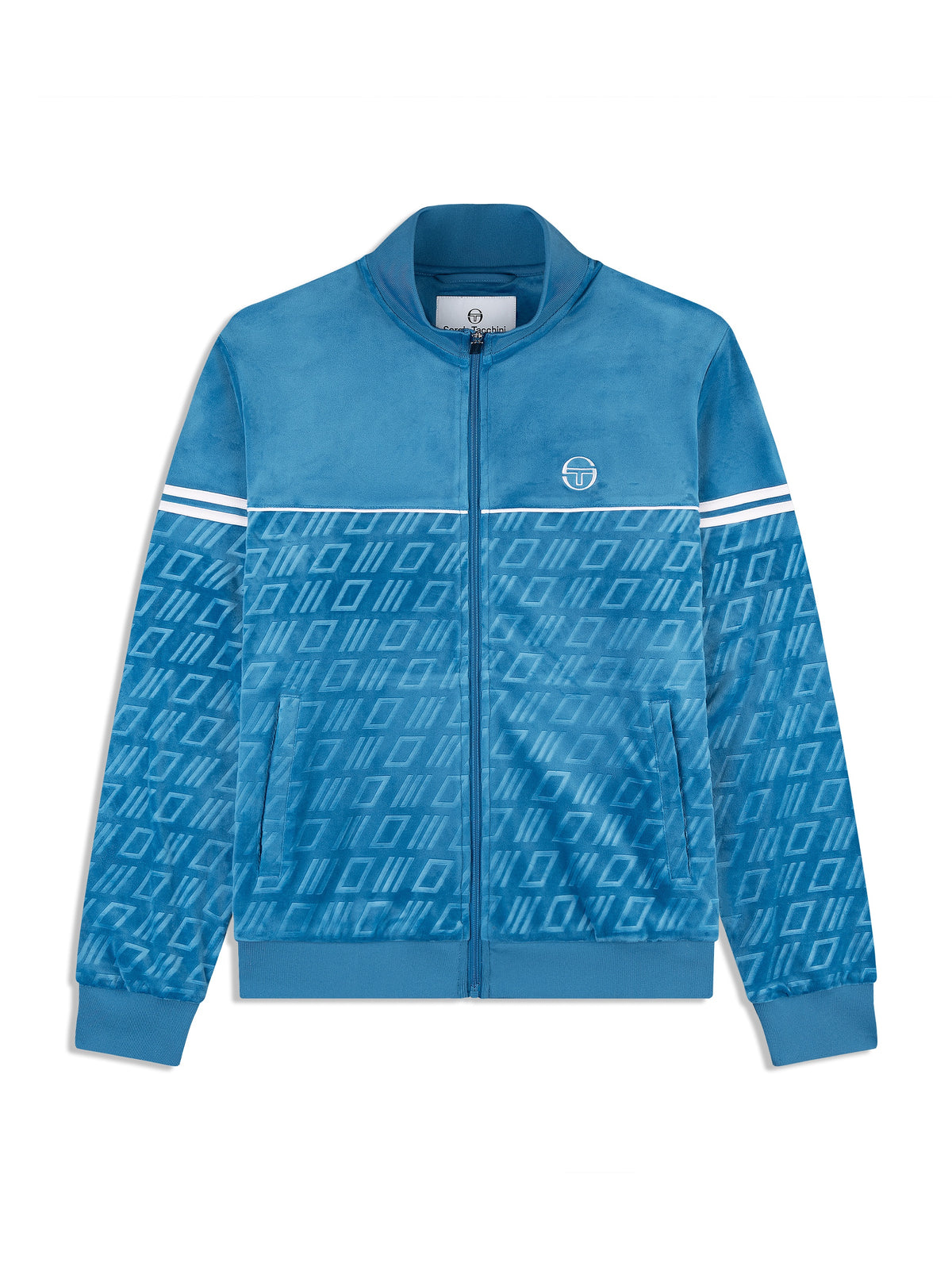 Bandiera Track Jacket in Mykonos Blue, view 2