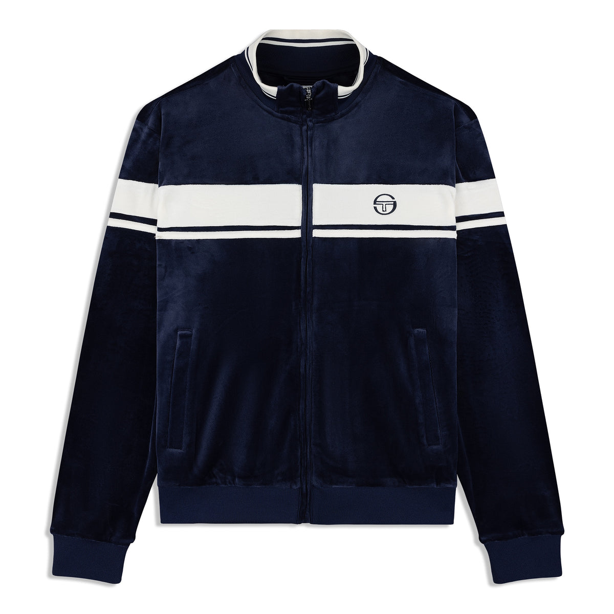 Damarindo Velour Track Jacket- Maritime Blue