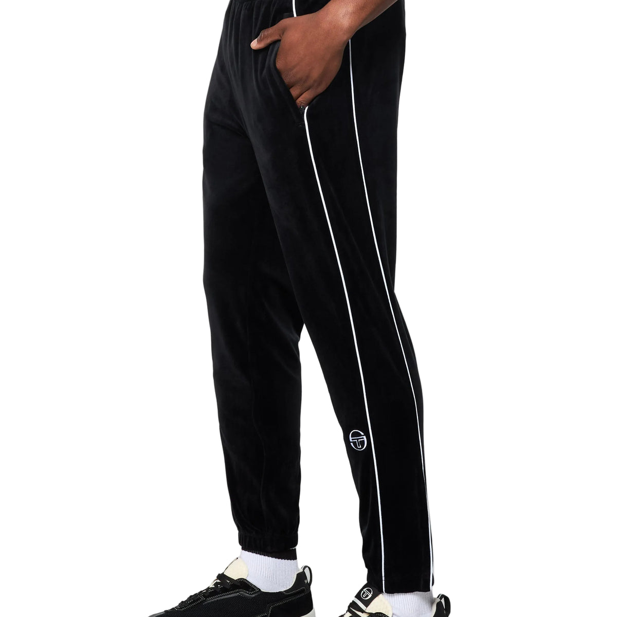 Lioni Velour Track Pant- Black Beauty – Sergio Tacchini