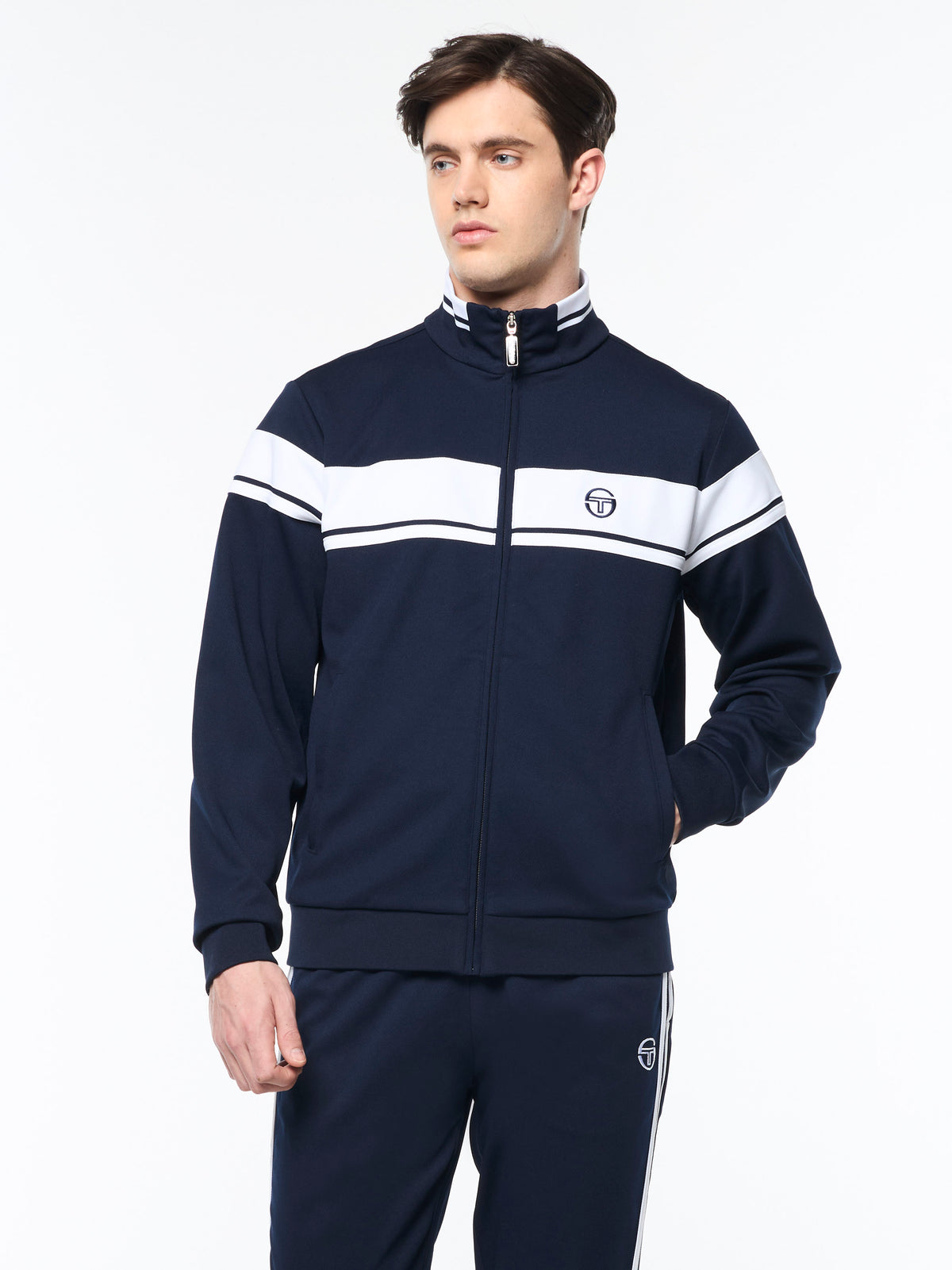 Damarindo Track Jacket Archivio in Maritime Blue/ White