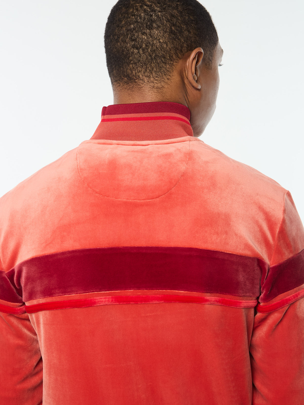 Damarindo Velour Track Jacket in Hot Sauce, view 6