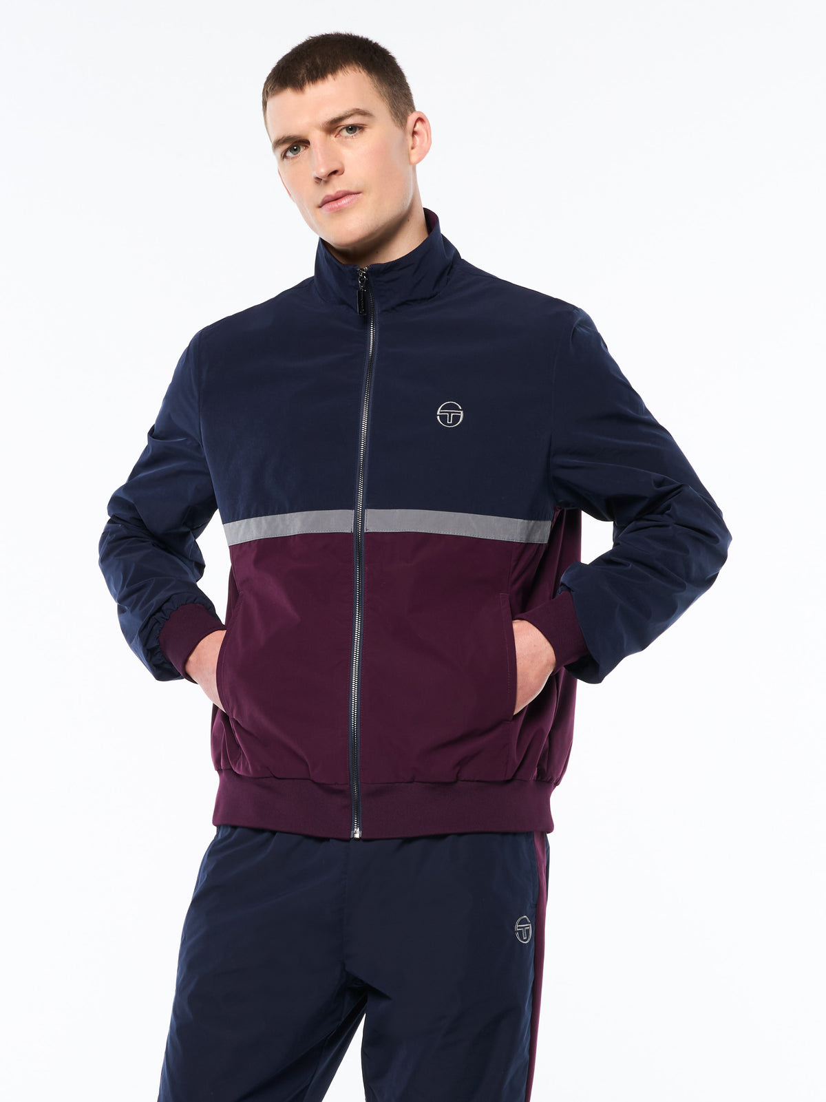 Portico Track Jacket in Maritime Blue