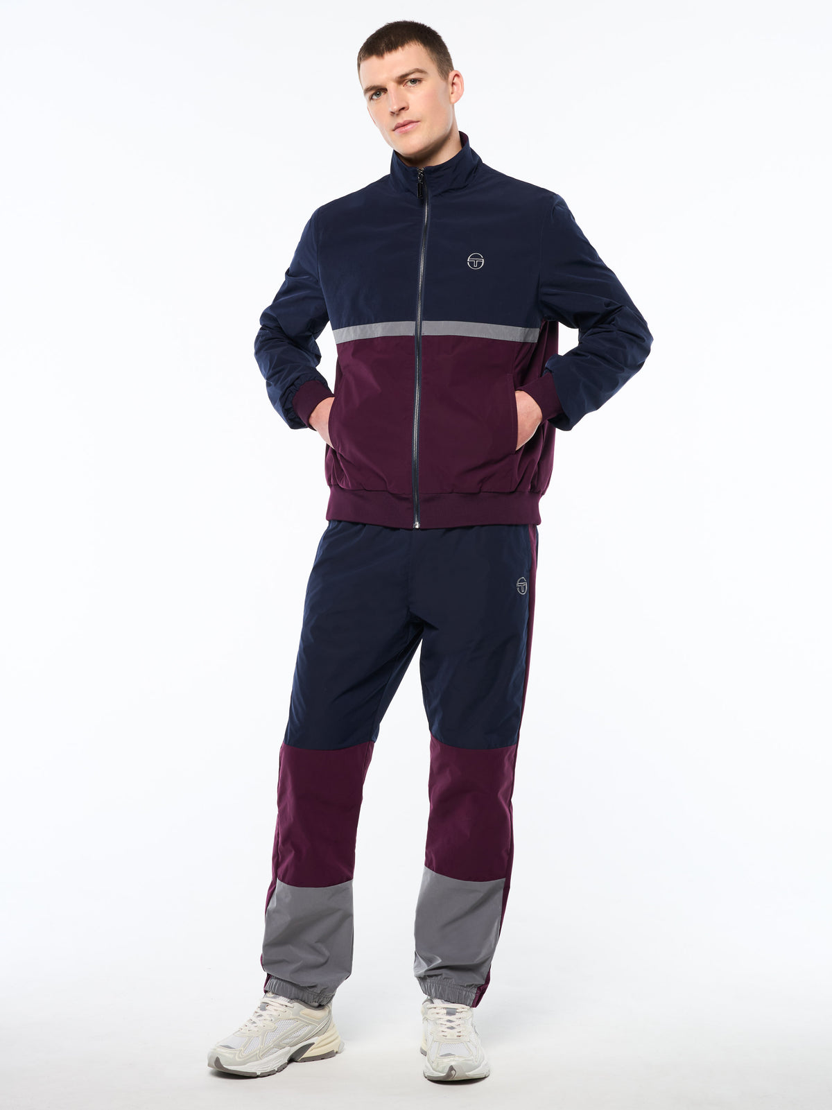 Portico Track Jacket in Maritime Blue, view 3