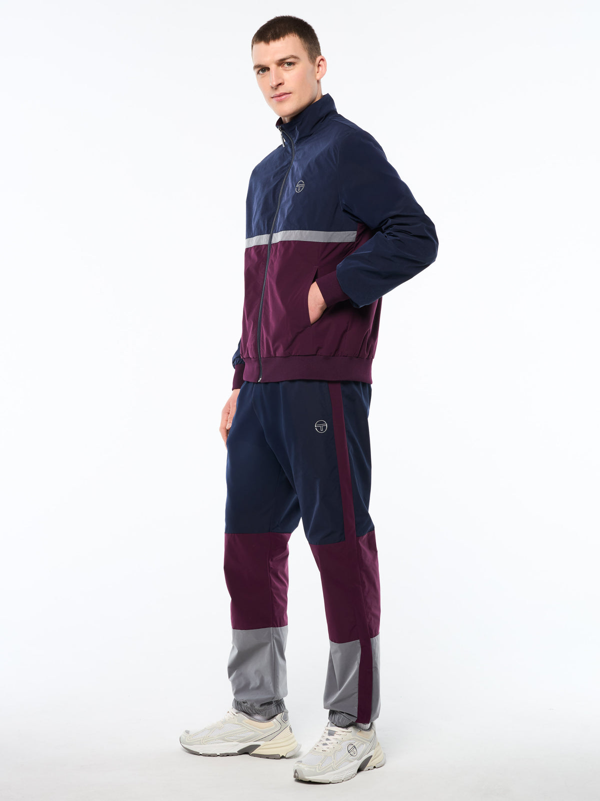 Portico Track Jacket in Maritime Blue, view 4