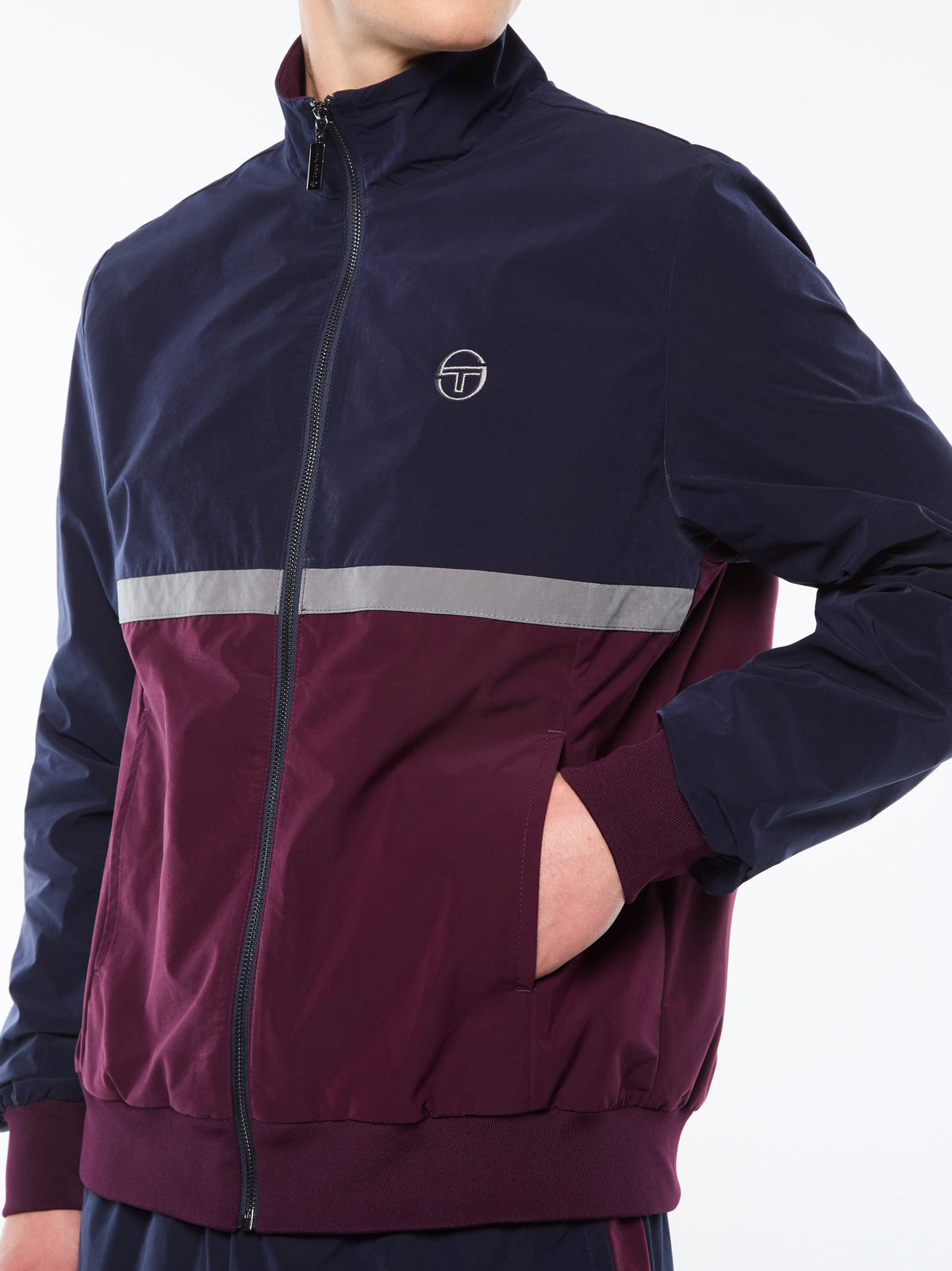 Portico Track Jacket in Maritime Blue, view 7