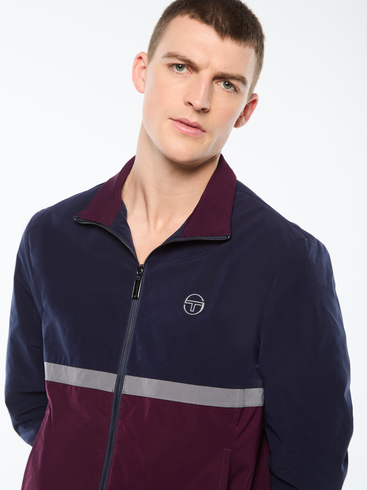 Portico Track Jacket in Maritime Blue, view 8