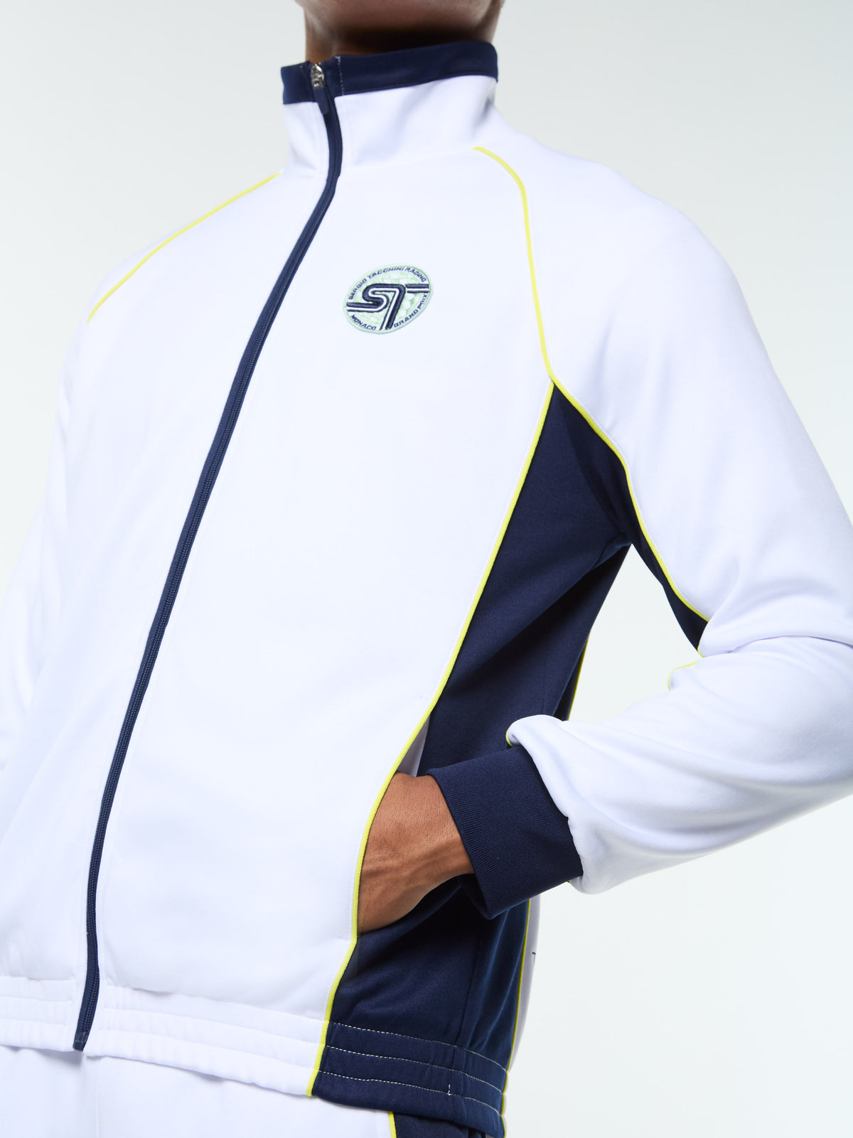 Corsa Track Jacket in Brilliant White, view 5