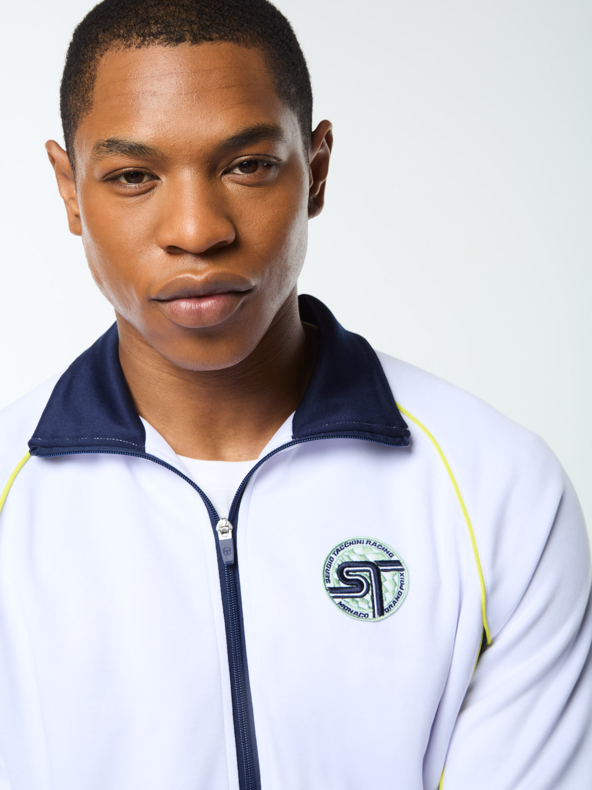 Corsa Track Jacket in Brilliant White, view 6
