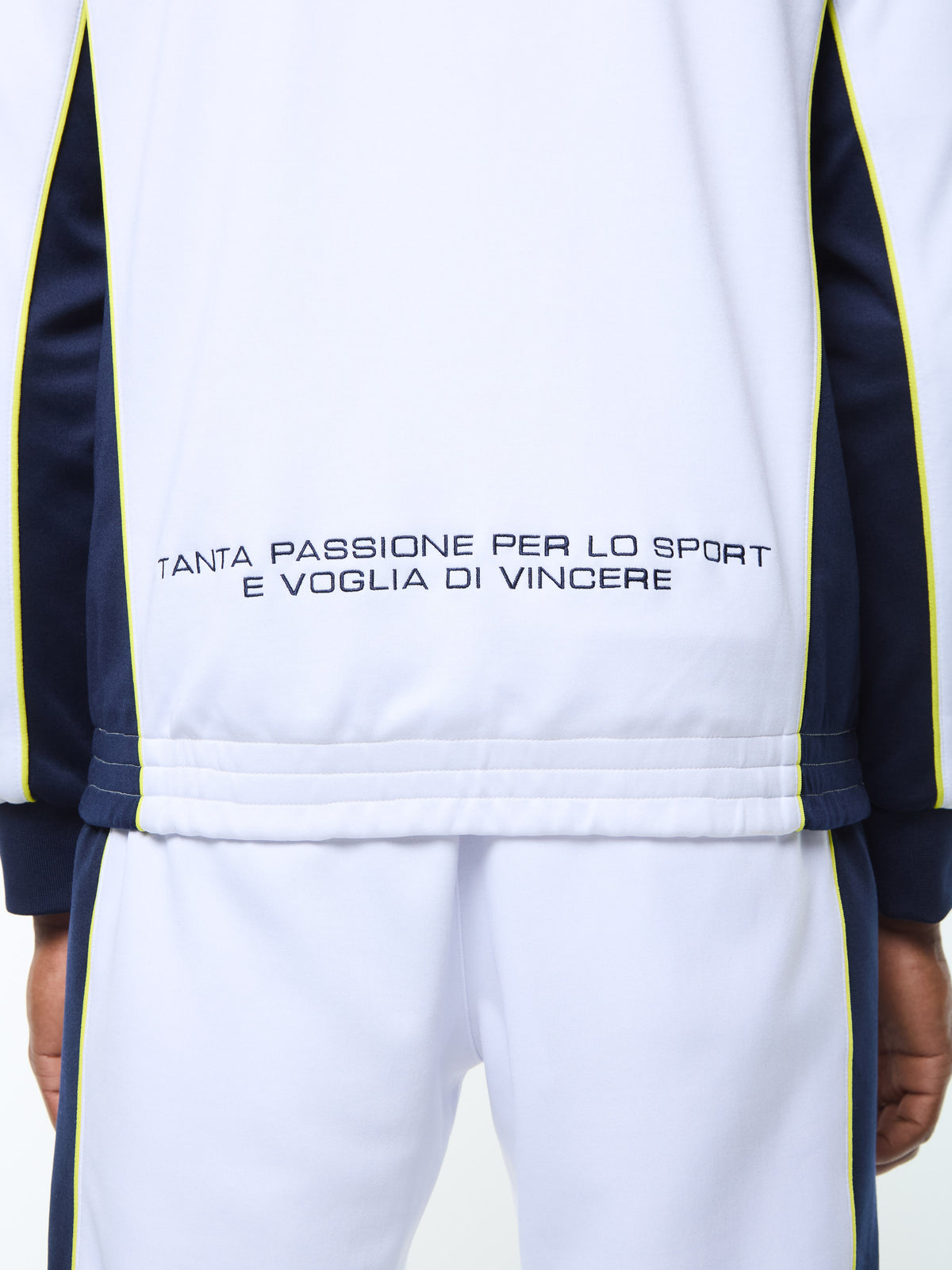 Corsa Track Jacket in Brilliant White, view 7