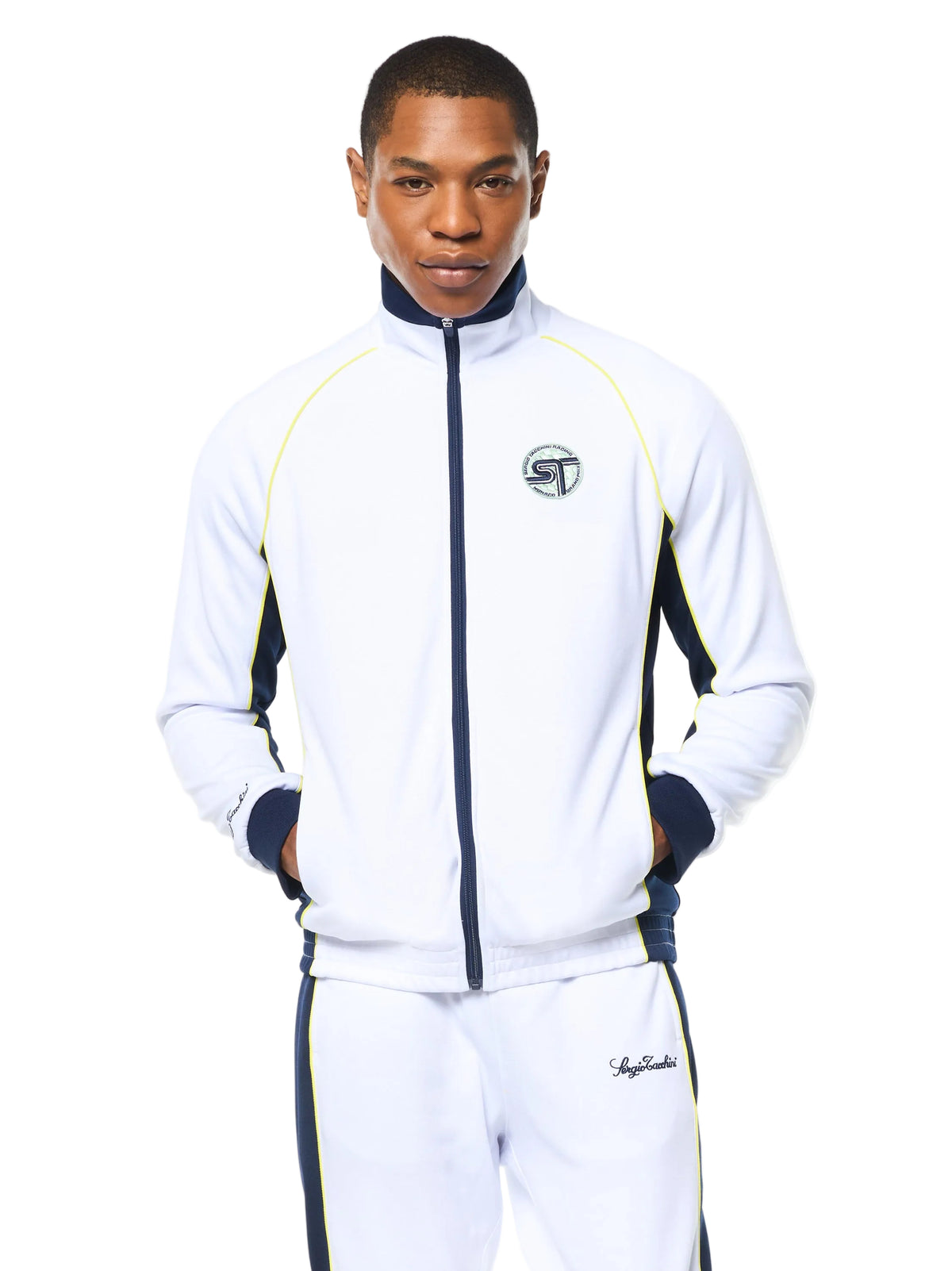 Corsa Track Jacket in Brilliant White