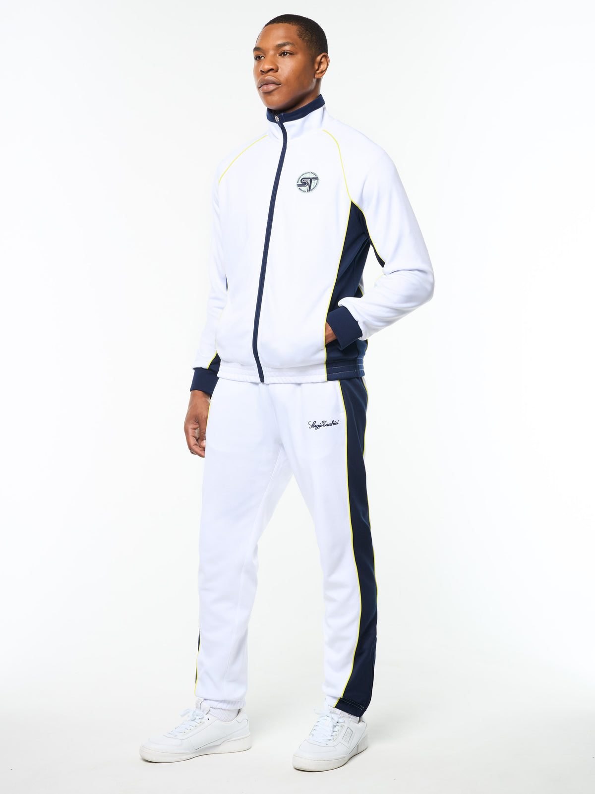 Corsa Track Jacket in Brilliant White, view 3