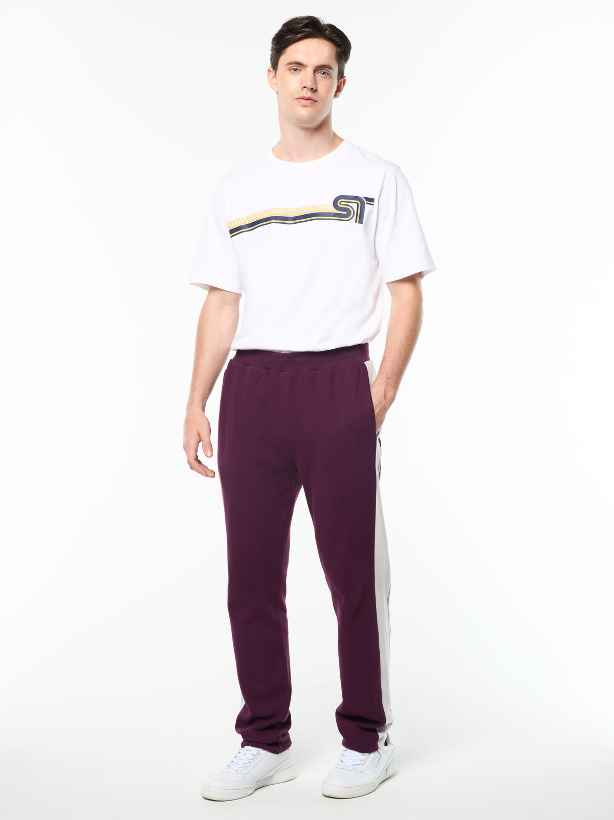 Cursivo Track Pant in Potent Purple, view 3