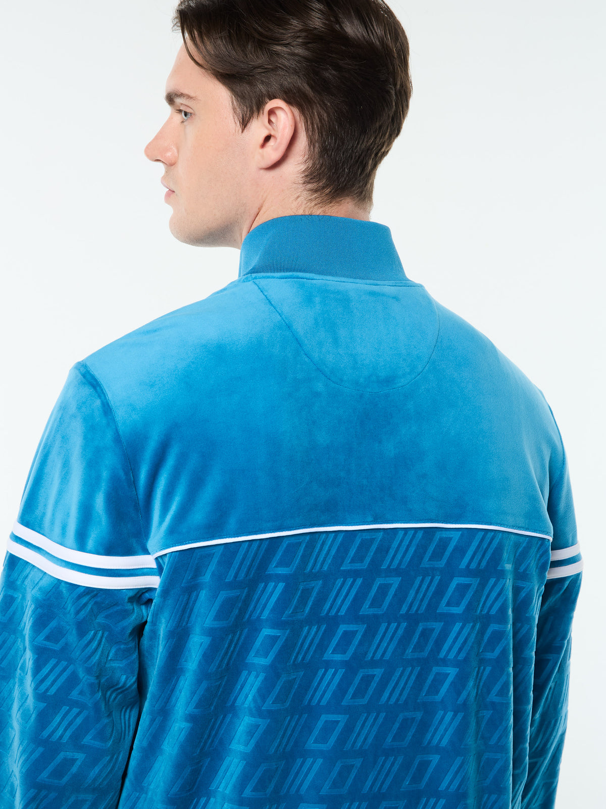 Bandiera Track Jacket in Mykonos Blue, view 6
