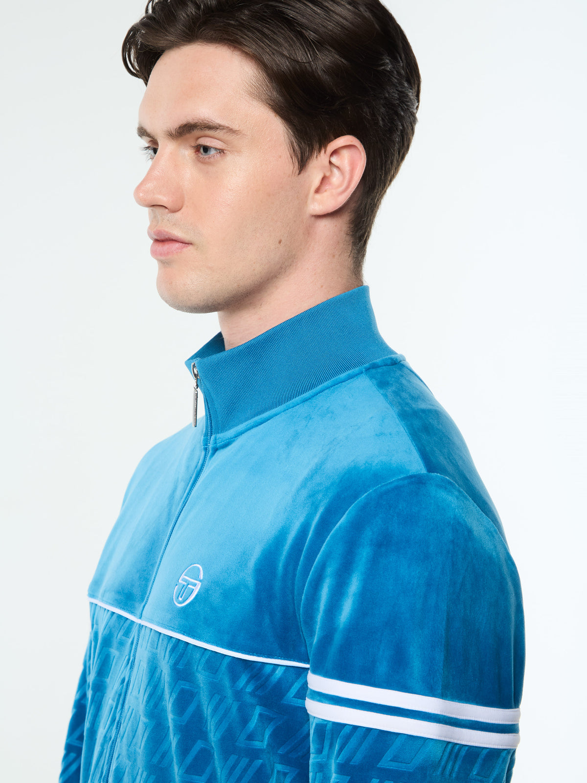 Bandiera Track Jacket in Mykonos Blue, view 8