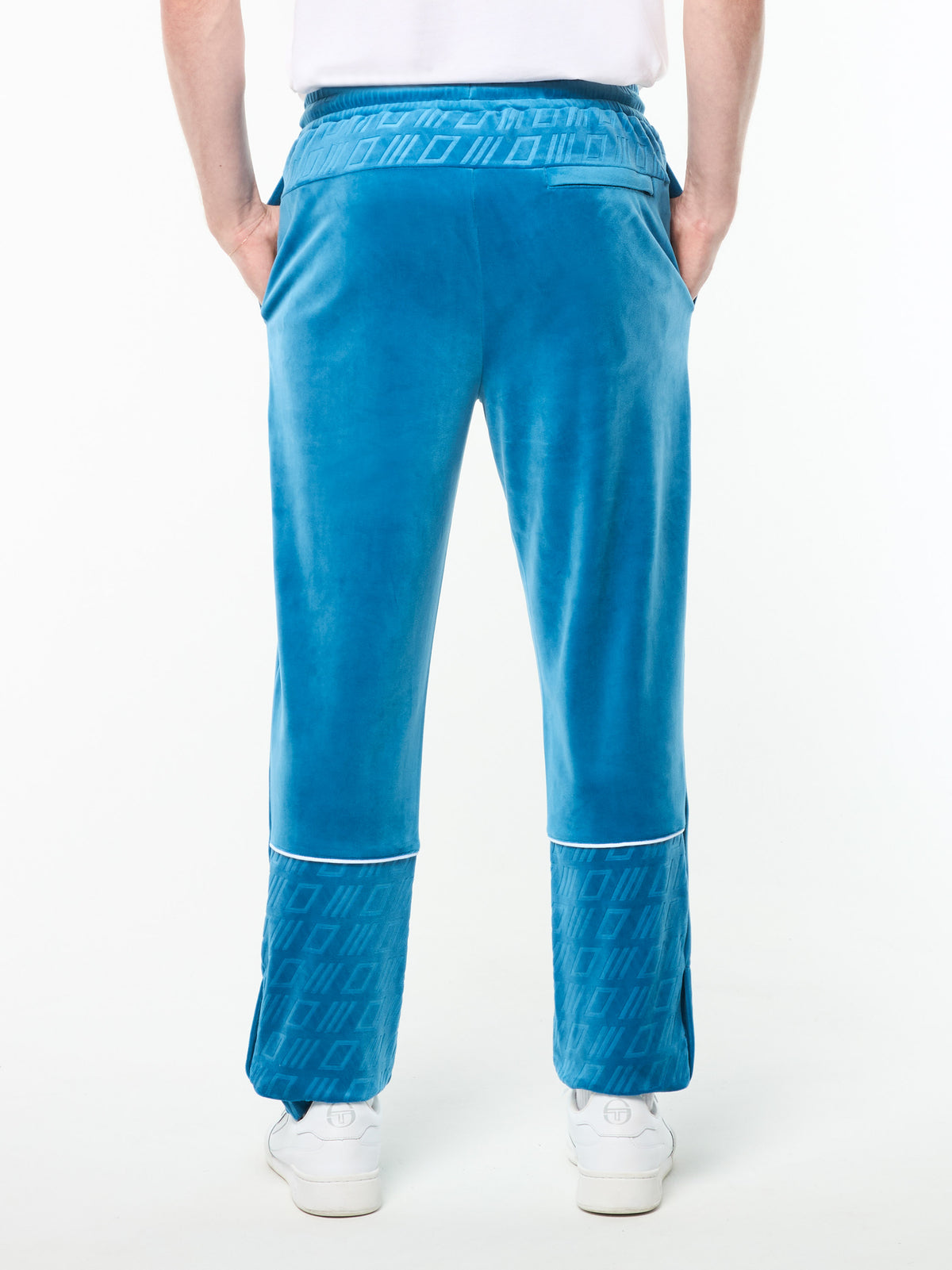 Bandiera Track Pant in Mykonos Blue, view 4