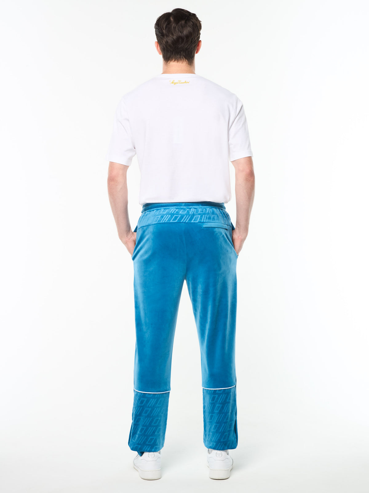 Bandiera Track Pant in Mykonos Blue, view 5