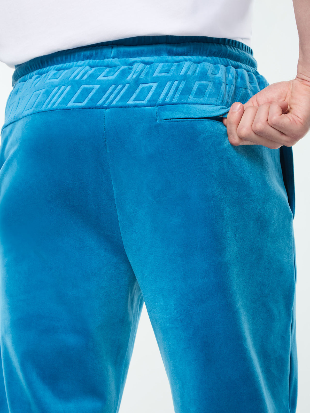 Bandiera Track Pant in Mykonos Blue, view 6