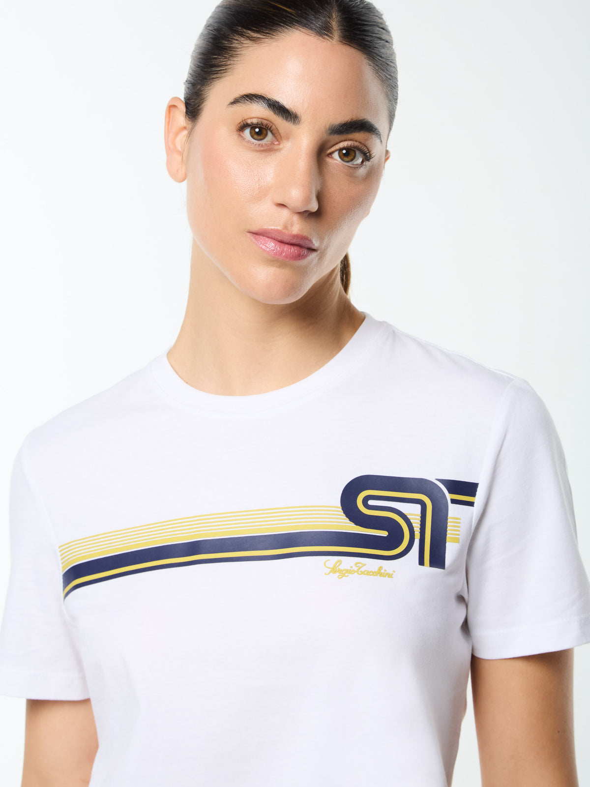 Women's Corsa T-Shirt in Brilliant White, view 7