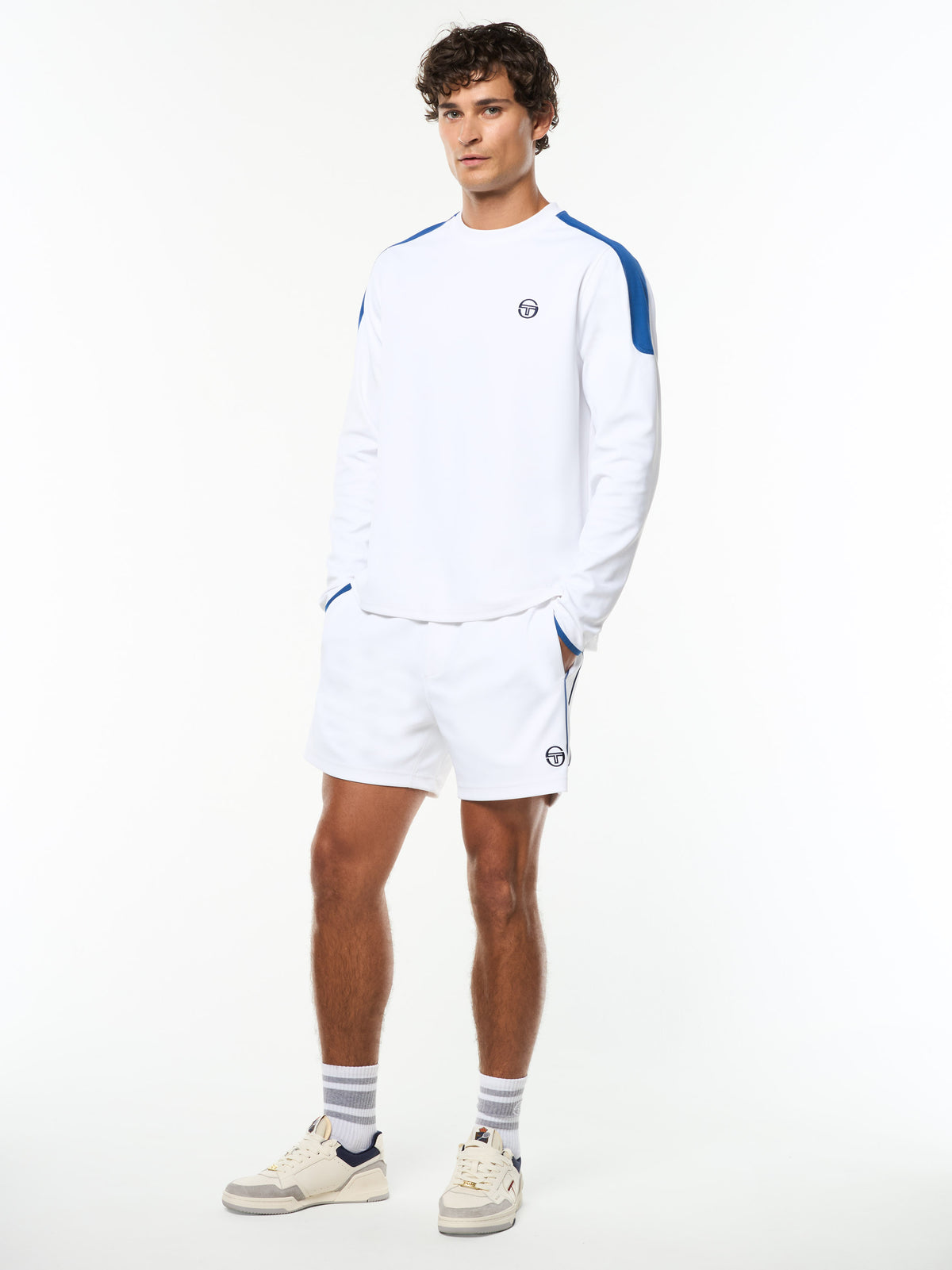 Magro Performance Sweatshirt in Brilliant White, view 3