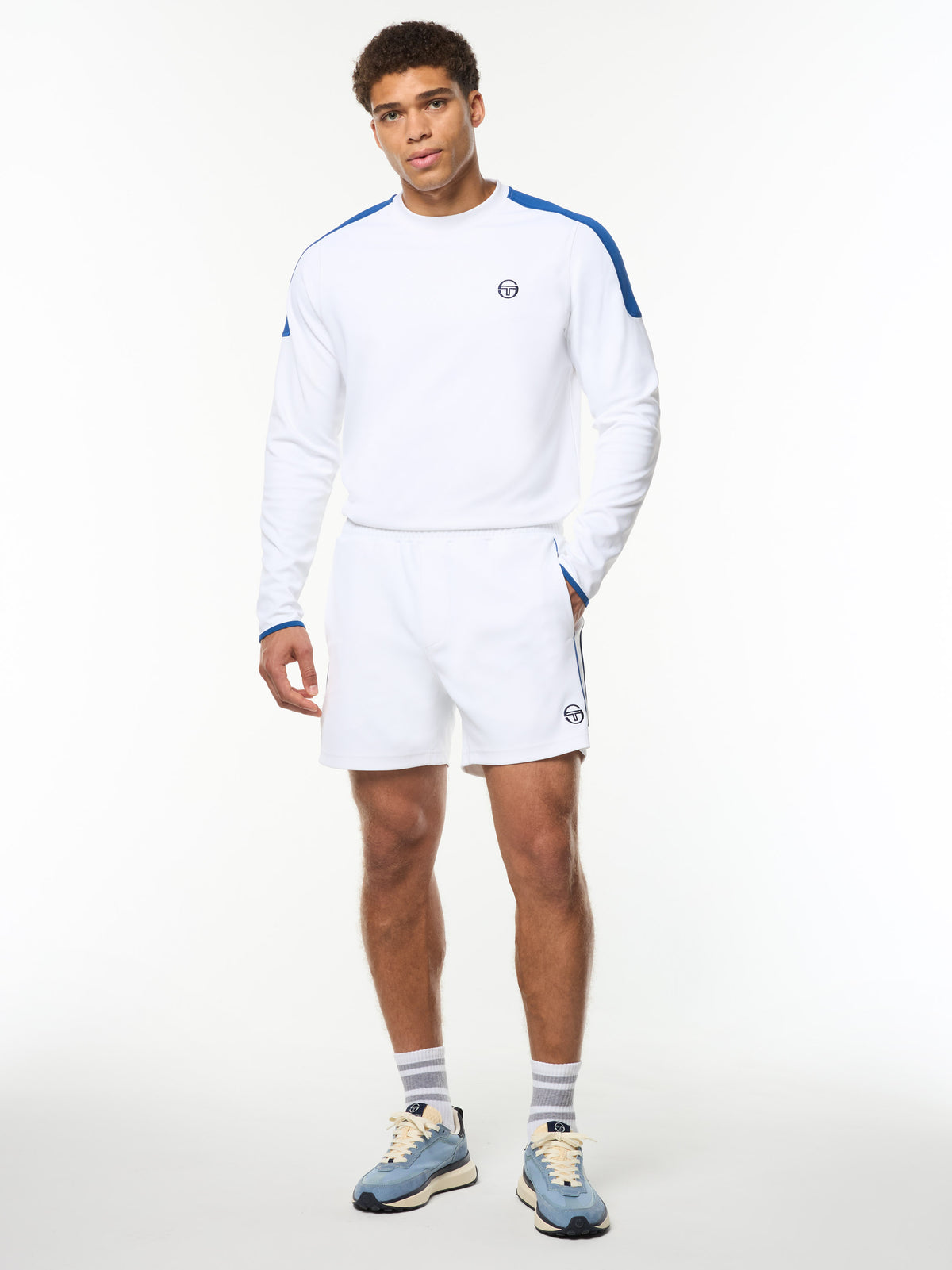 Magro Performance Short in Brilliant White, view 3