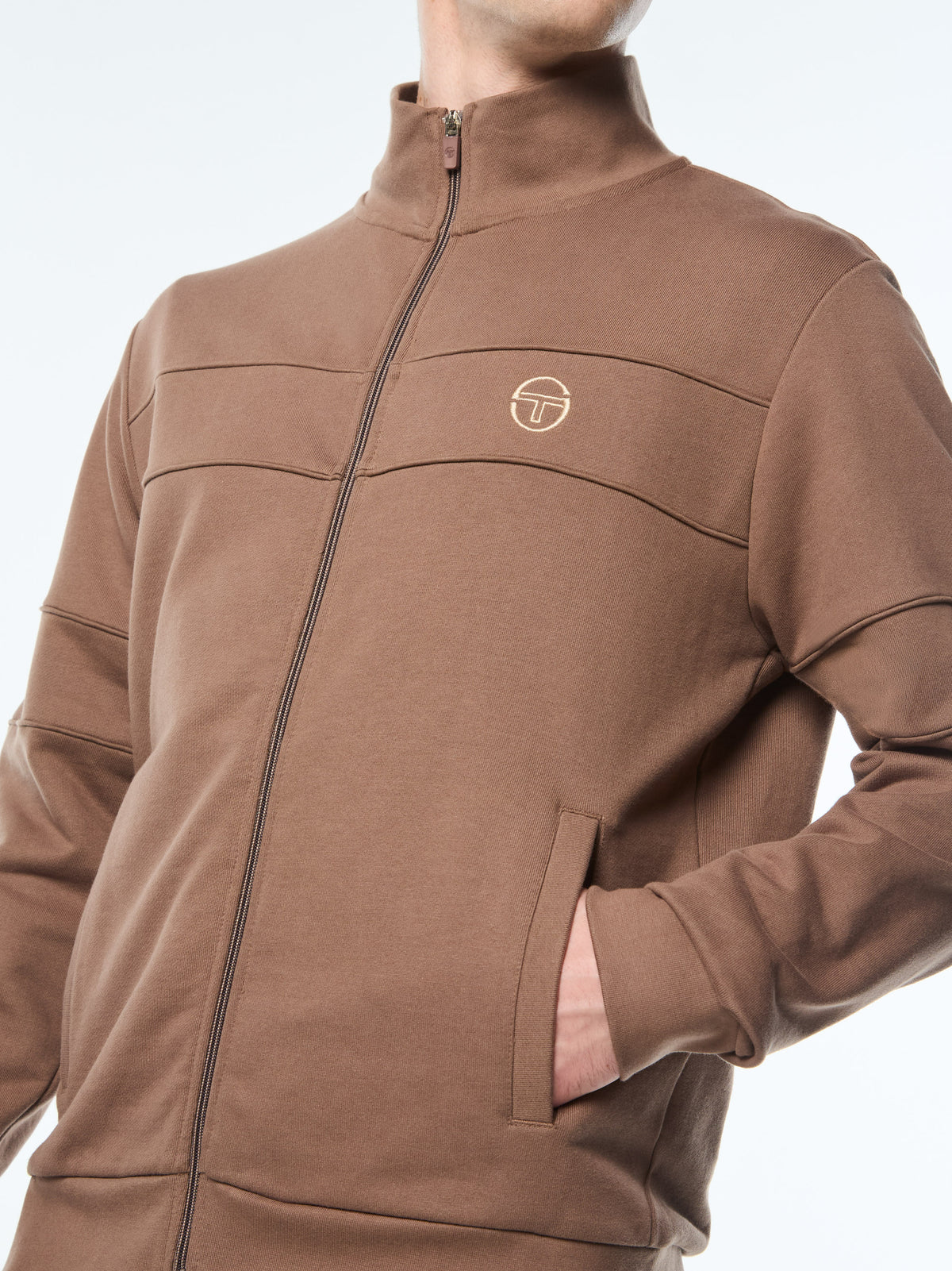Lineo Track Jacket in Chocolate Chip, view 8