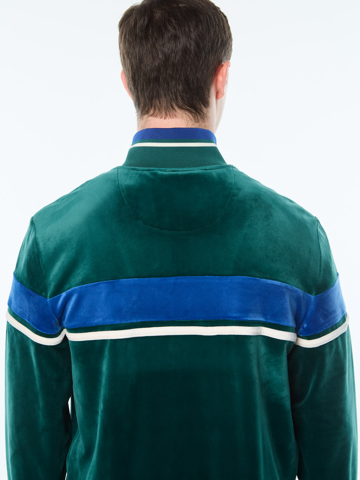 Damarindo Velour Track Jacket in Forest Biome, view 9