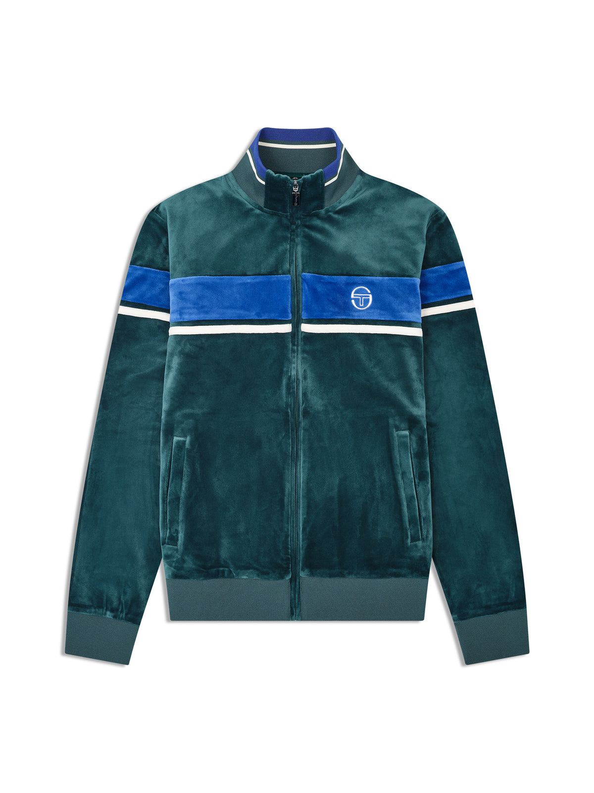 Damarindo Velour Track Jacket in Forest Biome, view 2