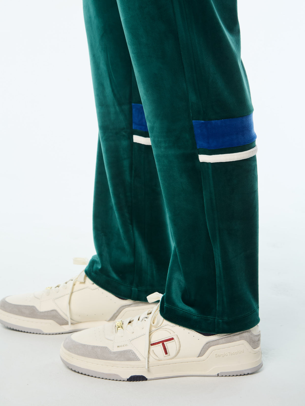 Damarindo Velour Track Pant in Forest Biome, view 7