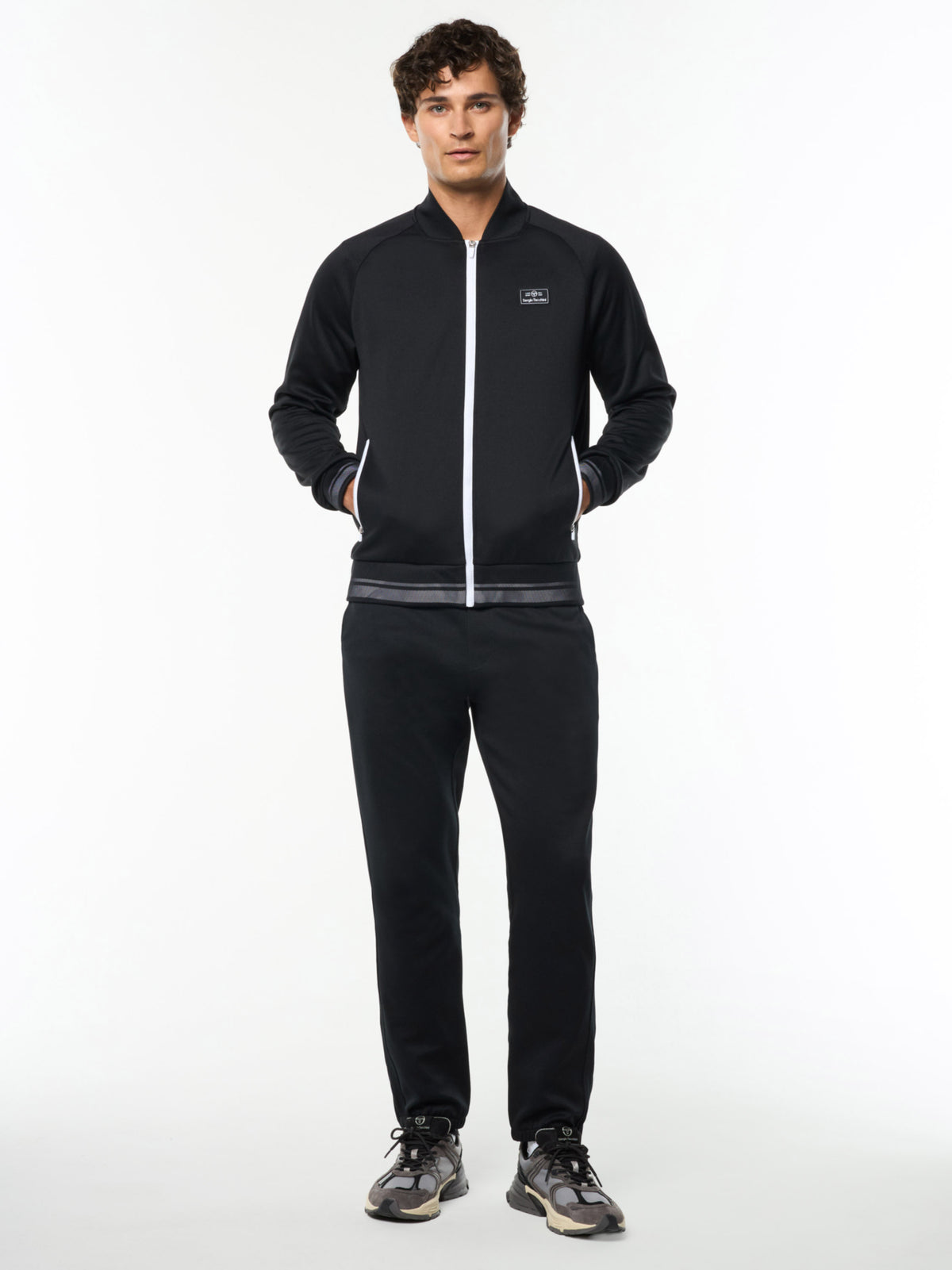 Raffinato Track Jacket in Black Beauty, view 3