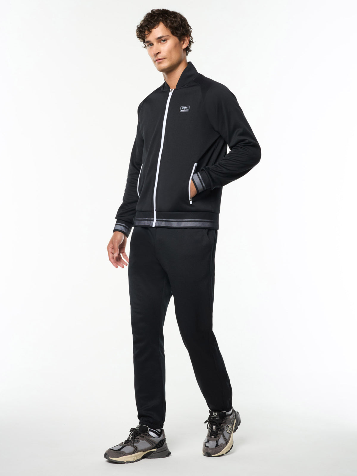 Raffinato Track Jacket in Black Beauty, view 4