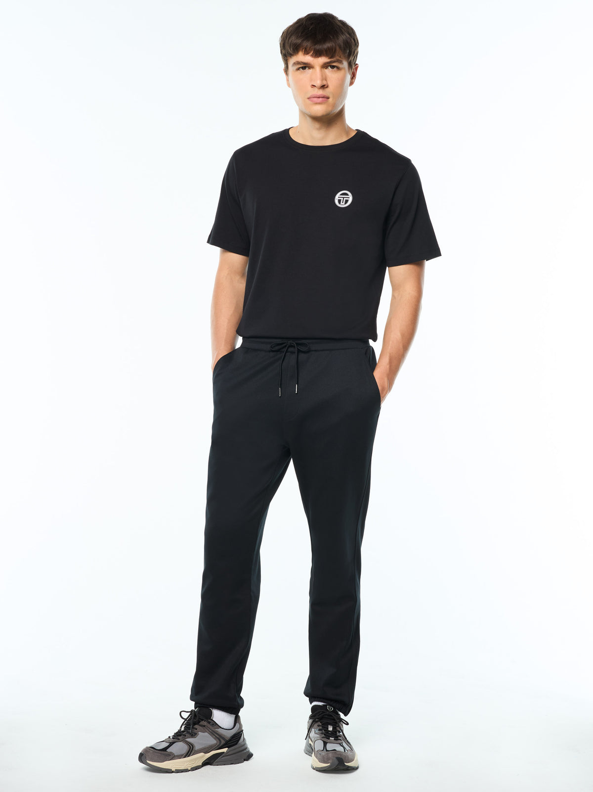 Raffinato Track Pant in Black Beauty, view 3