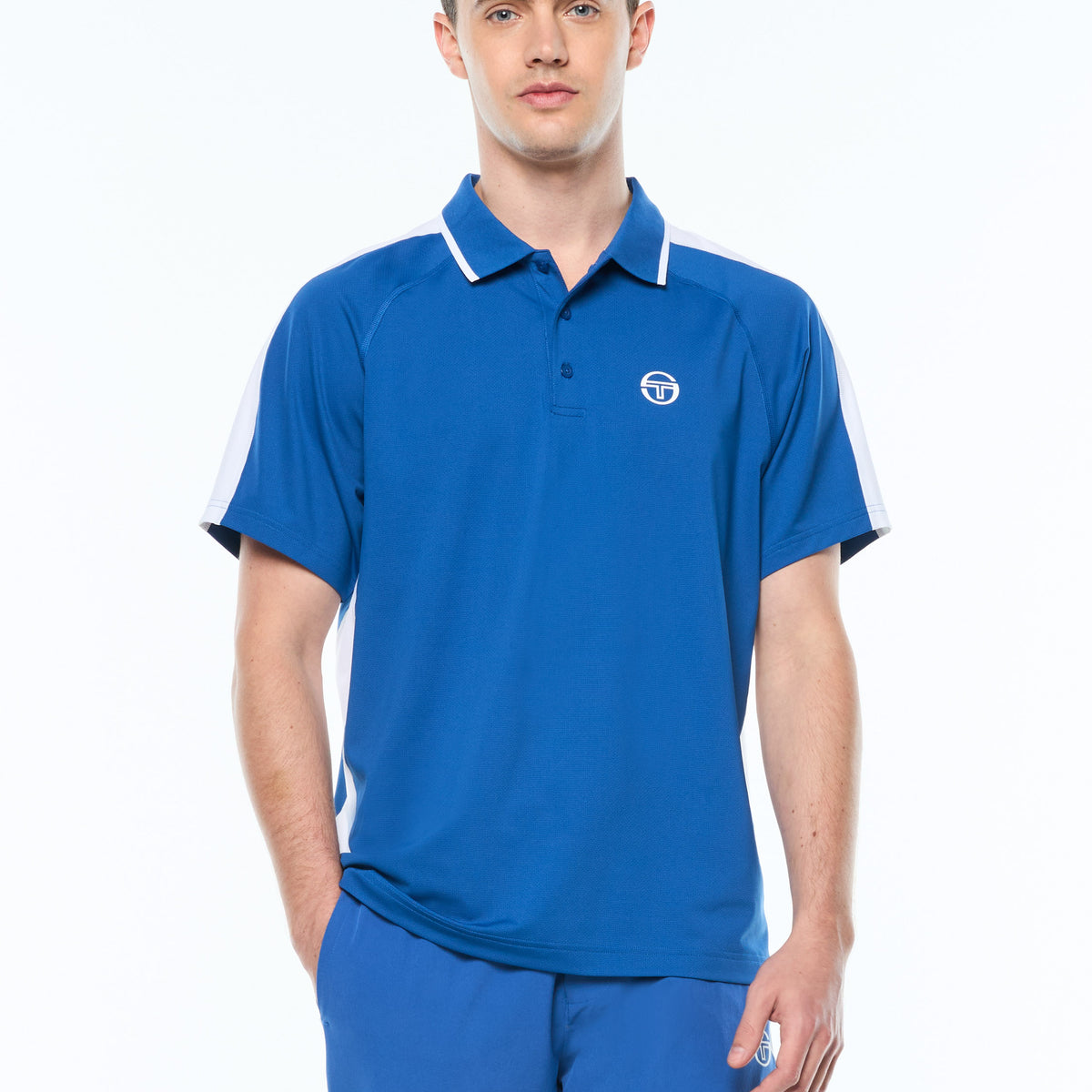 Trattino Performance Polo in Galaxy Blue