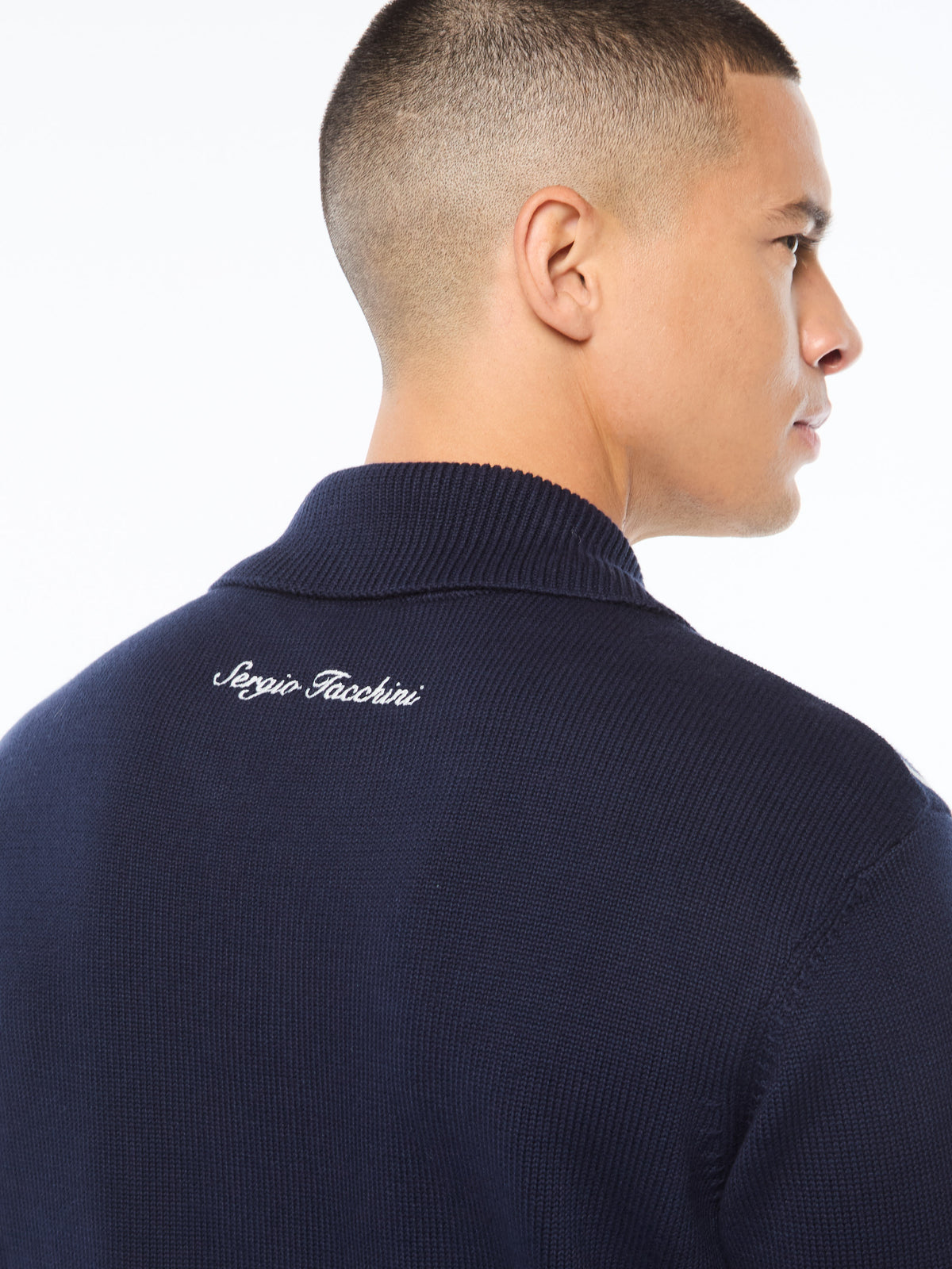 Cipri Knit Cardigan in Maritime Blue, view 6