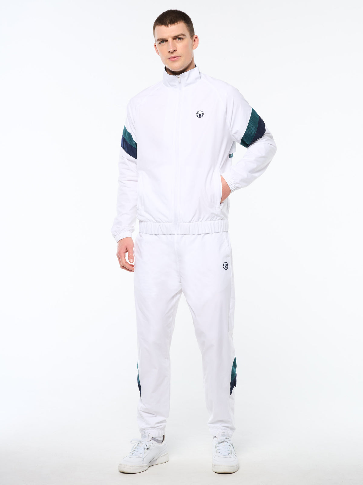 Ventilato Track Jacket in Brilliant White, view 3