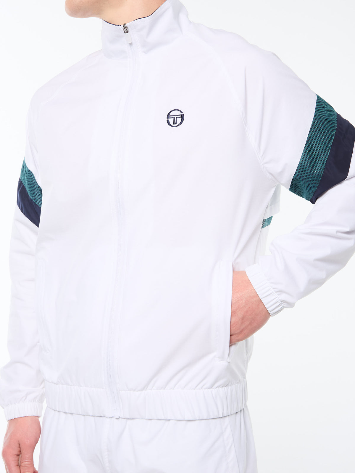 Ventilato Track Jacket in Brilliant White, view 8