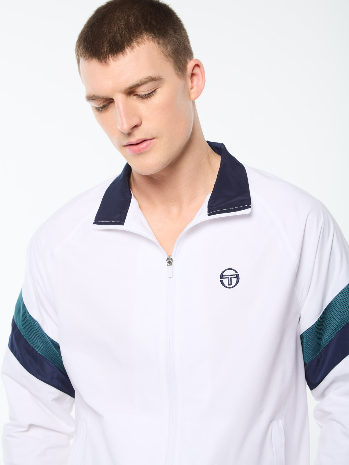 Ventilato Track Jacket in Brilliant White, view 9