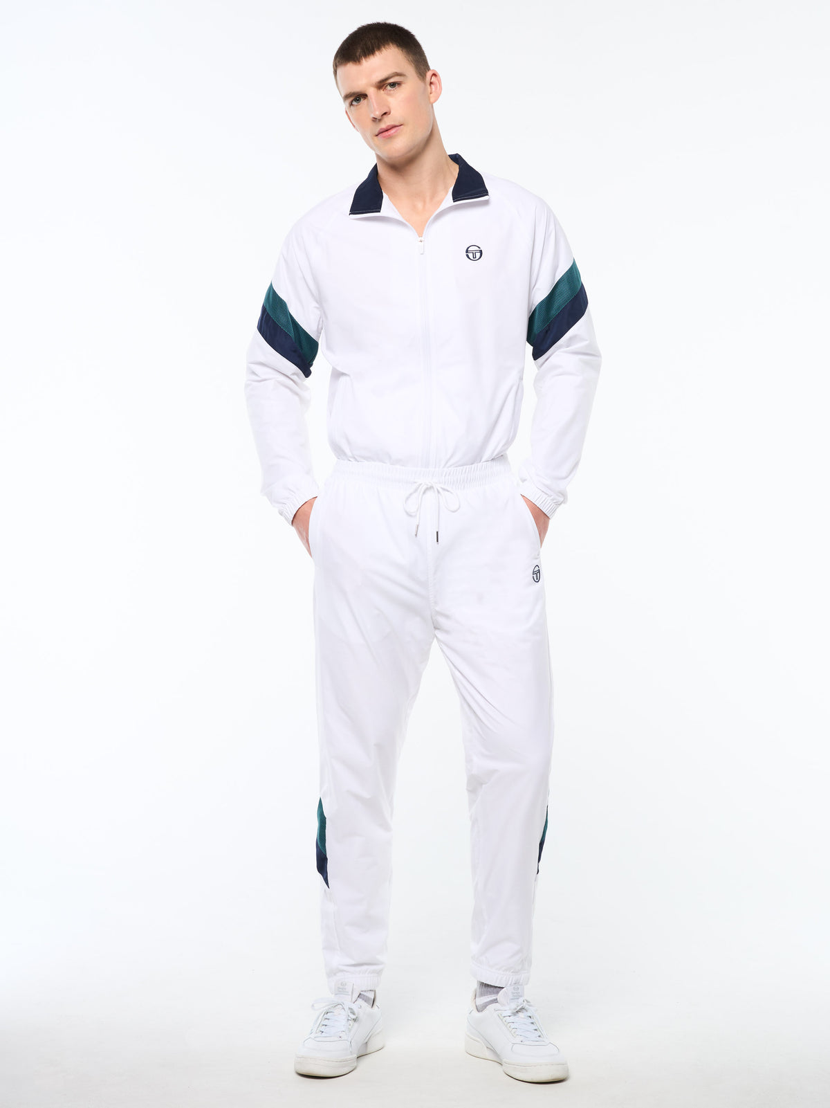 Ventilato Track Pant in Brilliant White, view 3