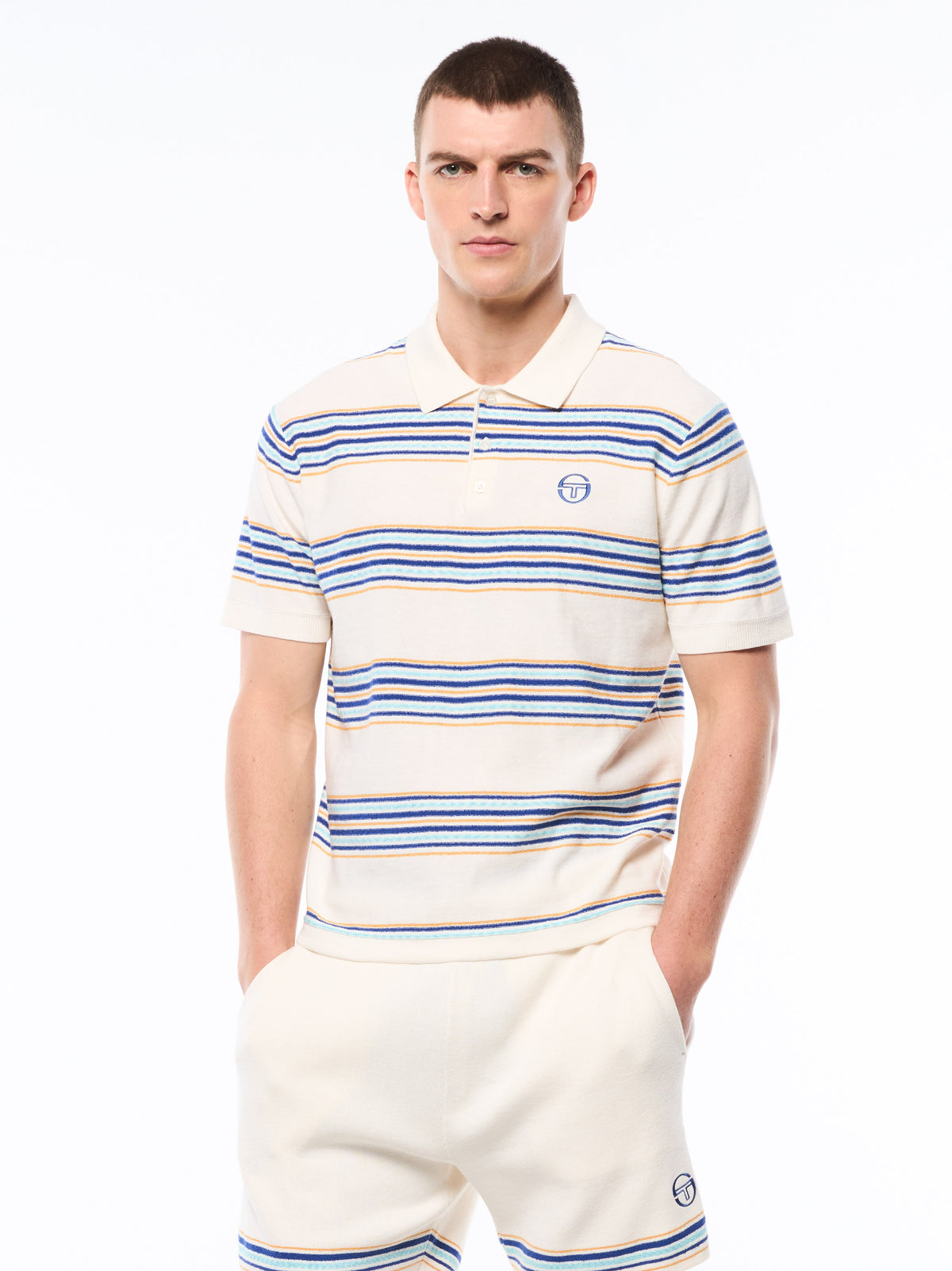 Fausto Sweater Polo in Gardenia