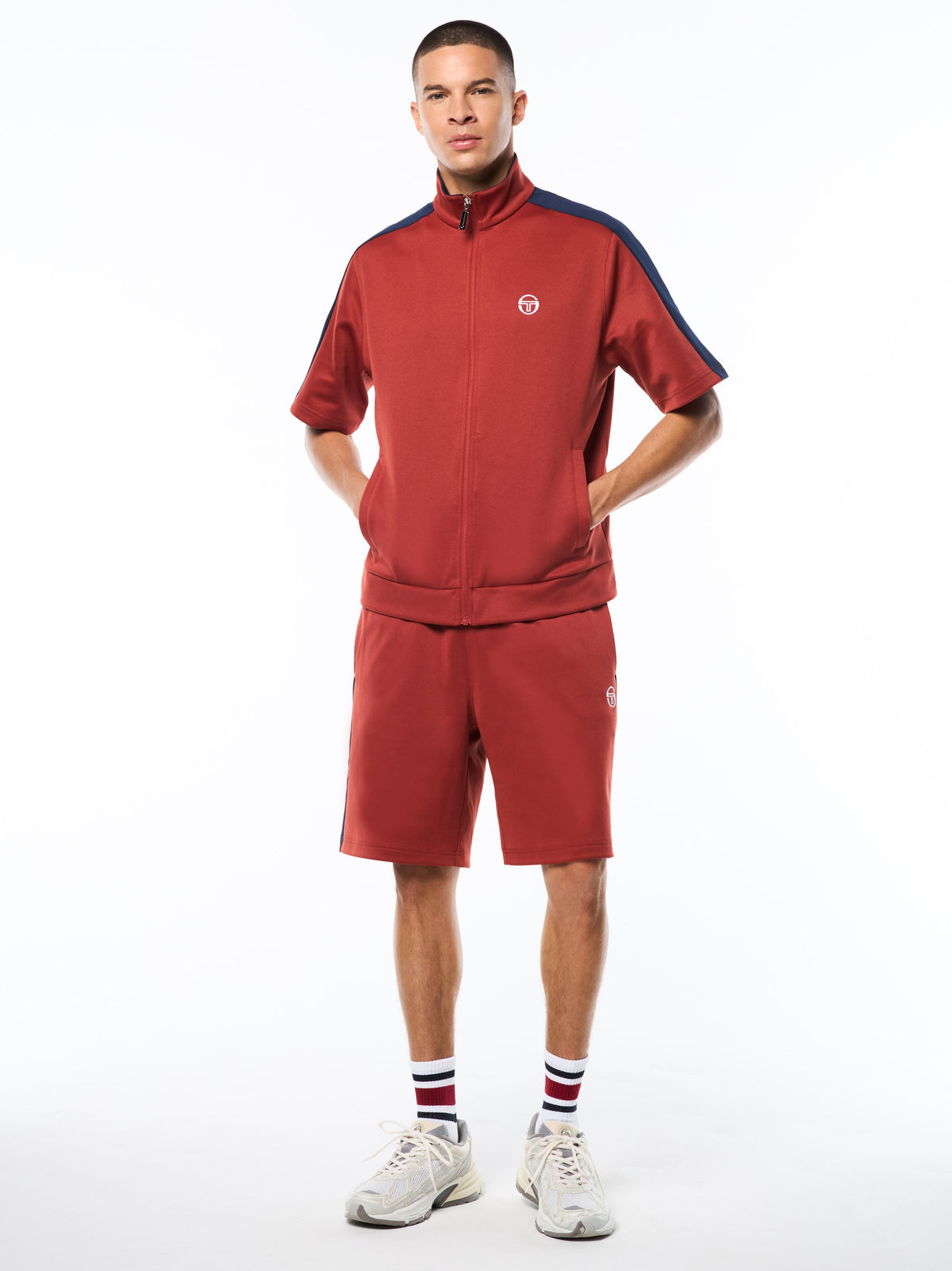 Viscotti Short Sleeve Track Jacket in Bossa Nova, view 7