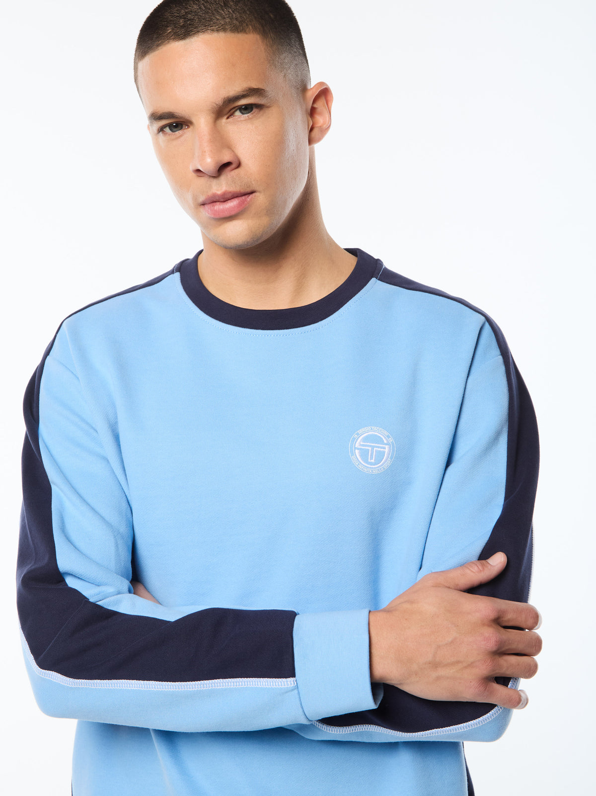 Volo Crewneck in Della Robbia Blue, view 7