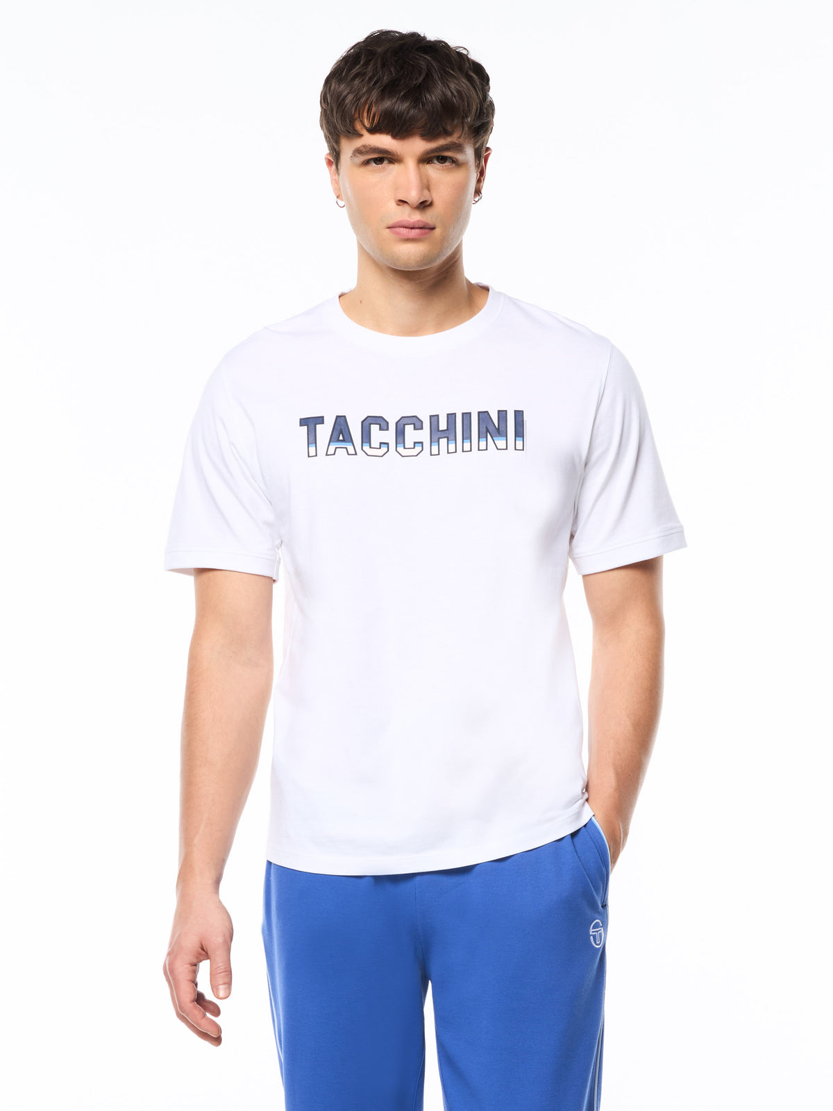Strisce T-Shirt in Brilliant White