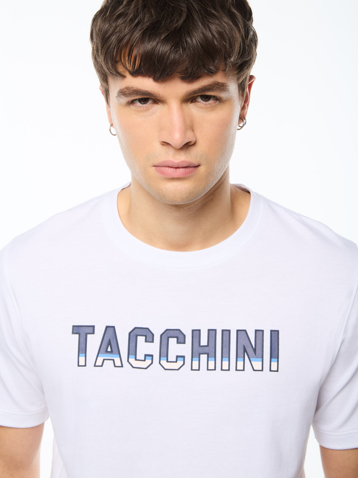 Strisce T-Shirt in Brilliant White, view 6
