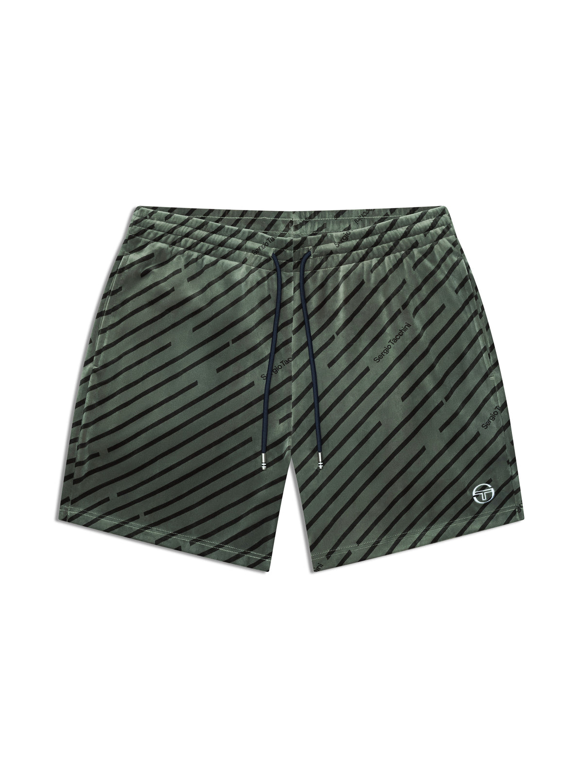 Obliquo Velour Short in Agave Green, view 2