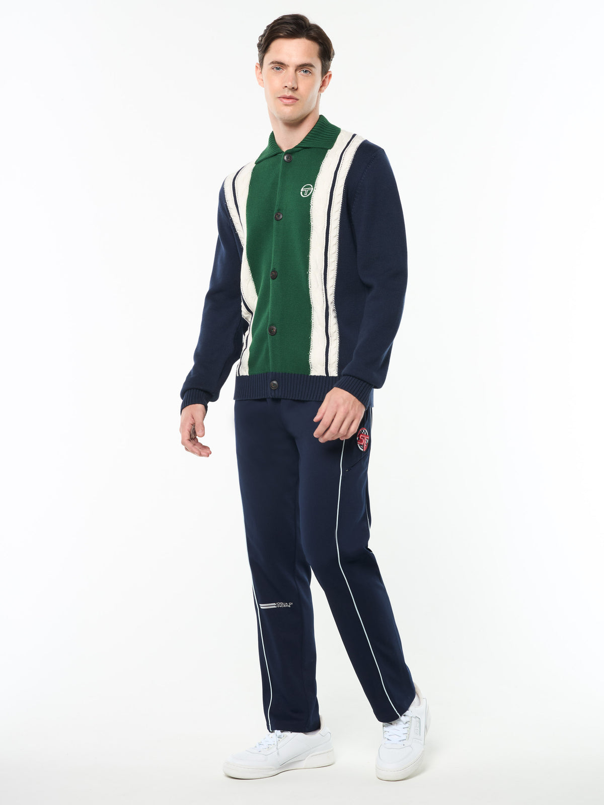 Bruni Knit Cardigan in Maritime Blue, view 3