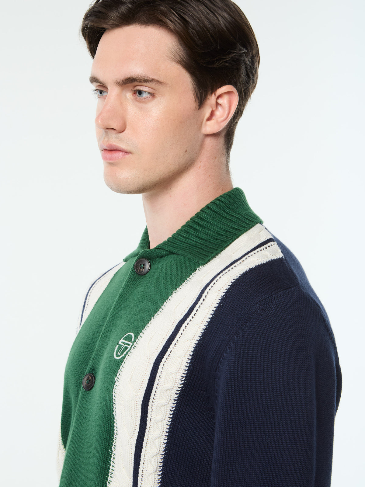 Bruni Knit Cardigan in Maritime Blue, view 6