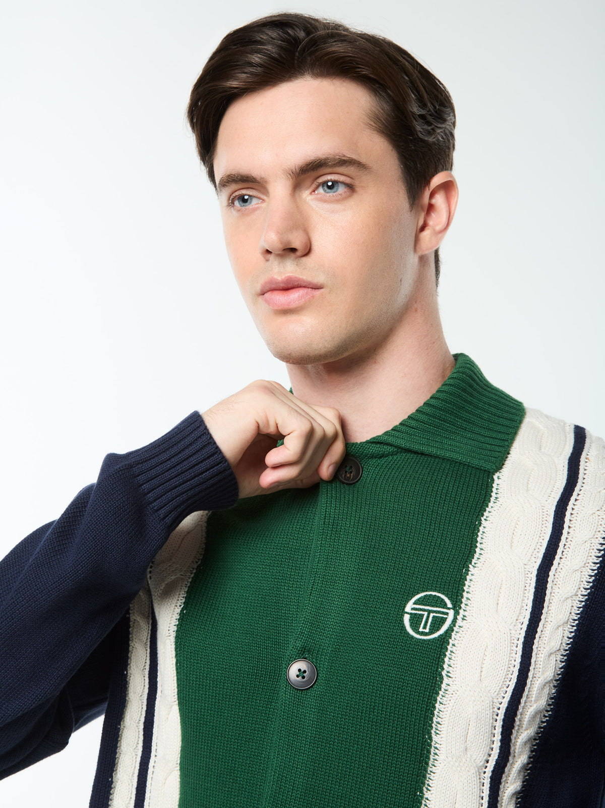 Bruni Knit Cardigan in Maritime Blue, view 7