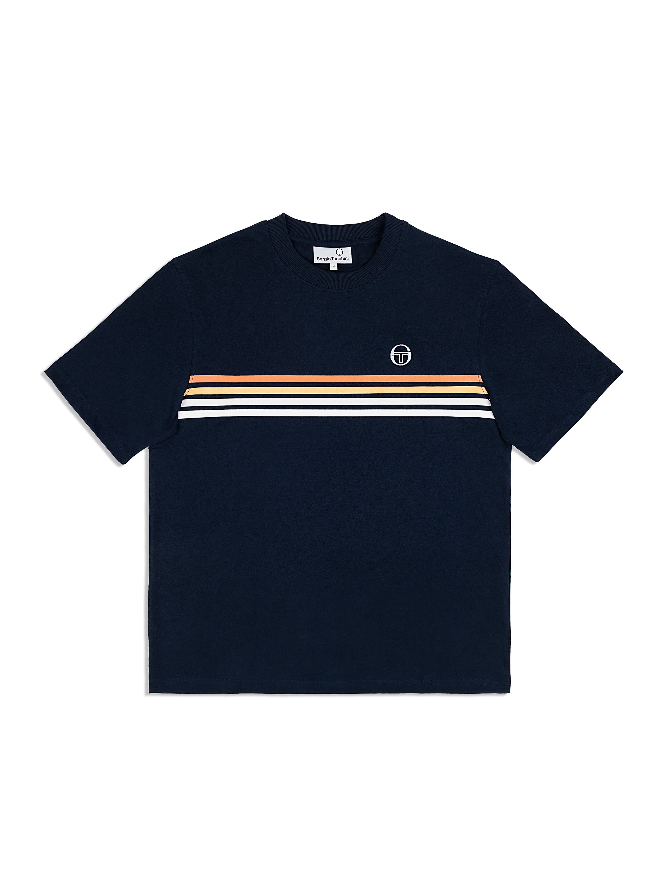 New Melfi T-Shirt- Maritime Blue/ White – Sergio Tacchini