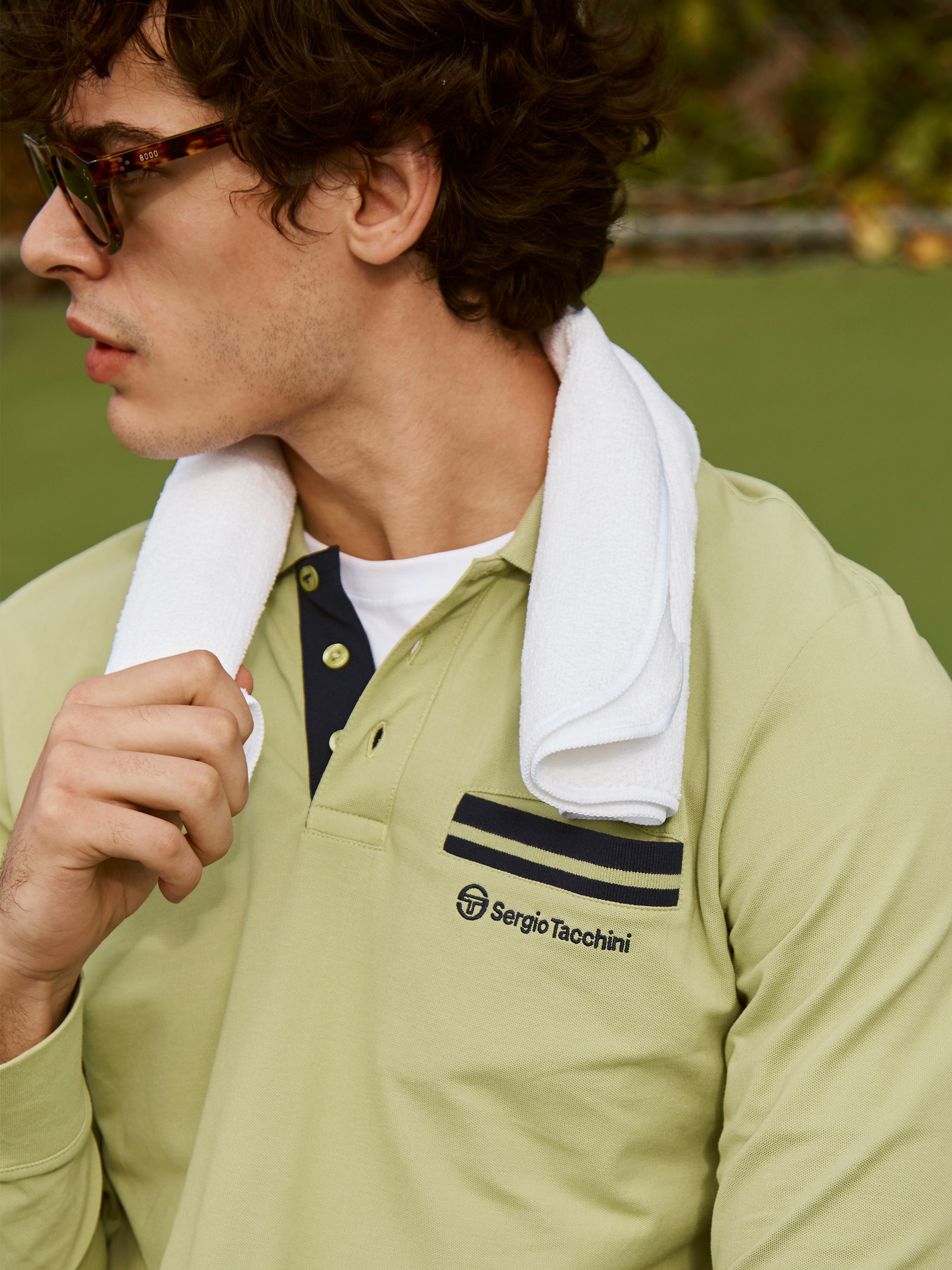 Dario Long Sleeve Polo-Reseda – Sergio Tacchini