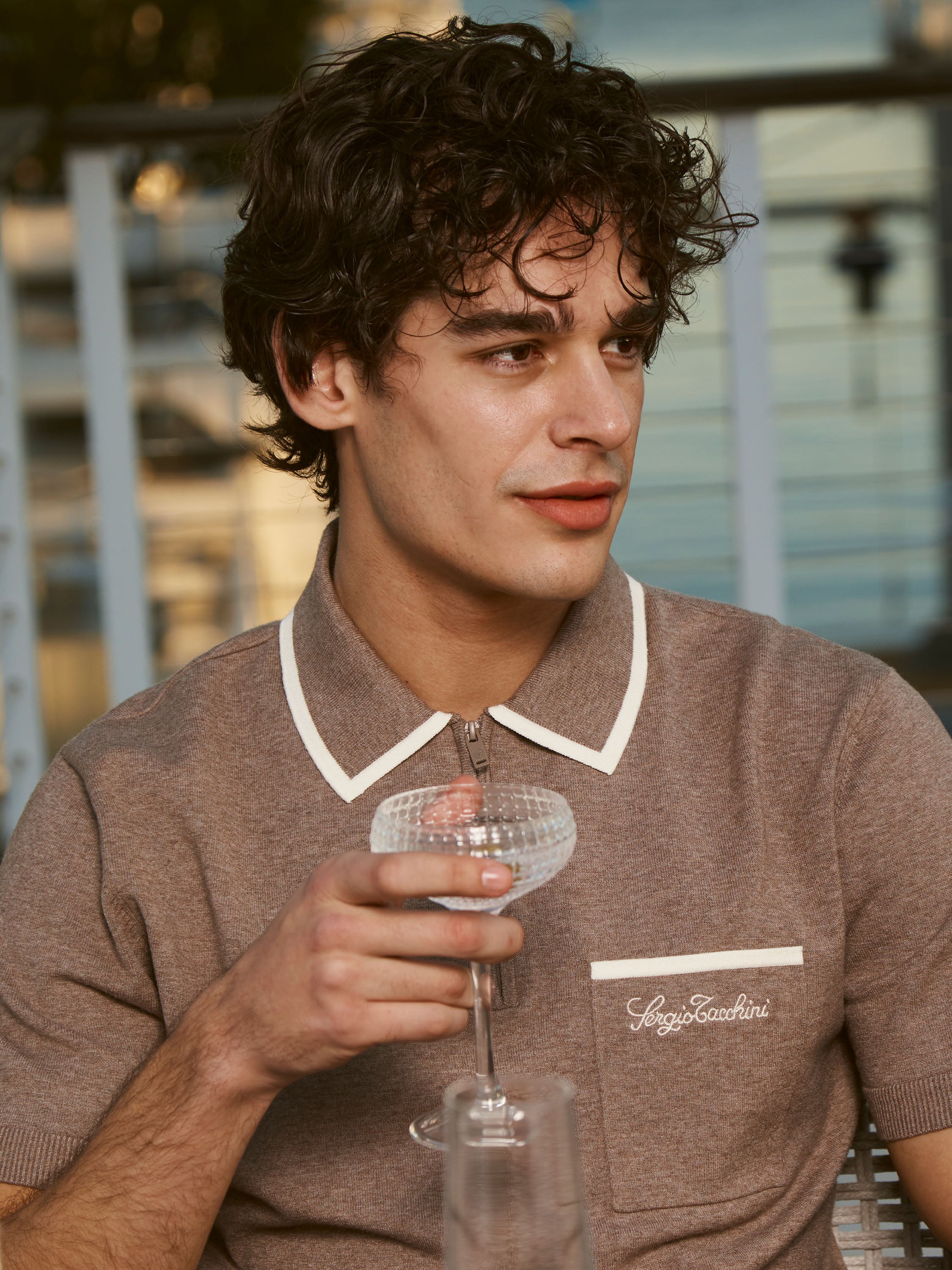 Enzo Knit Polo- Taupe Grey – Sergio Tacchini